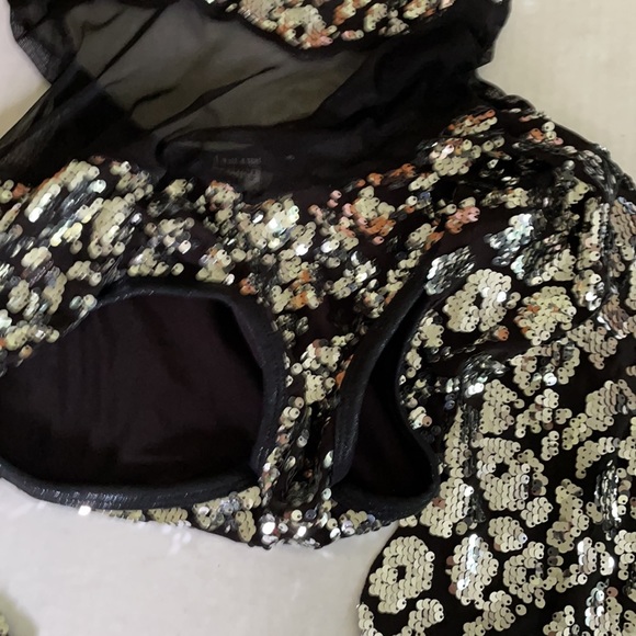 A Wish Come true silver black dance mesh costume S - Picture 6 of 16